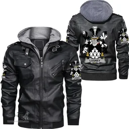 Irish Looney or O'Lunney Coat of Arms Family Crest Ireland Leather Jacket Irish Jackets