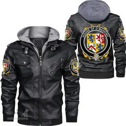 Irish House of O'MAHONY Coat of Arms Family Crest Ireland Leather Jacket Irish Jackets
