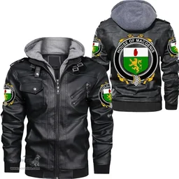 Irish House of MACGENIS Coat of Arms Family Crest Ireland Leather Jacket Irish Jackets