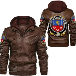 Irish House of MACLOUGHLIN (Tirconnell) Coat of Arms Family Crest Ireland Leather Jacket Irish Jackets