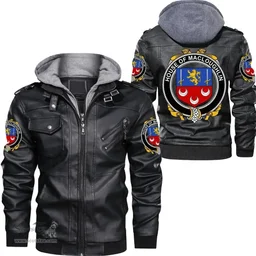 Irish House of MACLOUGHLIN (Tirconnell) Coat of Arms Family Crest Ireland Leather Jacket Irish Jackets