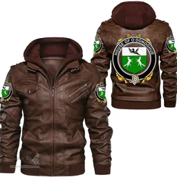 Irish House of O'DONOGHUE Coat of Arms Family Crest Ireland Leather Jacket Irish Jackets