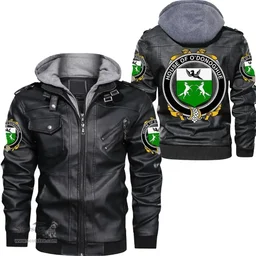 Irish House of O'DONOGHUE Coat of Arms Family Crest Ireland Leather Jacket Irish Jackets