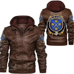 Irish House of O'DINNEEN Coat of Arms Family Crest Ireland Leather Jacket Irish Jackets