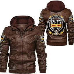 Irish House of O'RAFFERTY Coat of Arms Family Crest Ireland Leather Jacket Irish Jackets