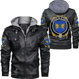 Irish House of O'TREHY (Troy) Coat of Arms Family Crest Ireland Leather Jacket Irish Jackets