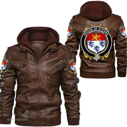 Irish House of O'GARA Coat of Arms Family Crest Ireland Leather Jacket Irish Jackets