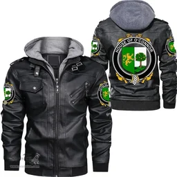 Irish House of O'CONNOR (Sligo) Coat of Arms Family Crest Ireland Leather Jacket Irish Jackets