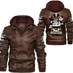 Irish Luttrell Coat of Arms Family Crest Ireland Leather Jacket Irish Jackets