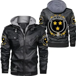 Irish House of O'MORAN Coat of Arms Family Crest Ireland Leather Jacket Irish Jackets