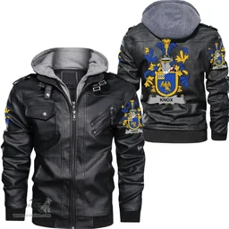 Irish Knox Coat of Arms Family Crest Ireland Leather Jacket Irish Jackets