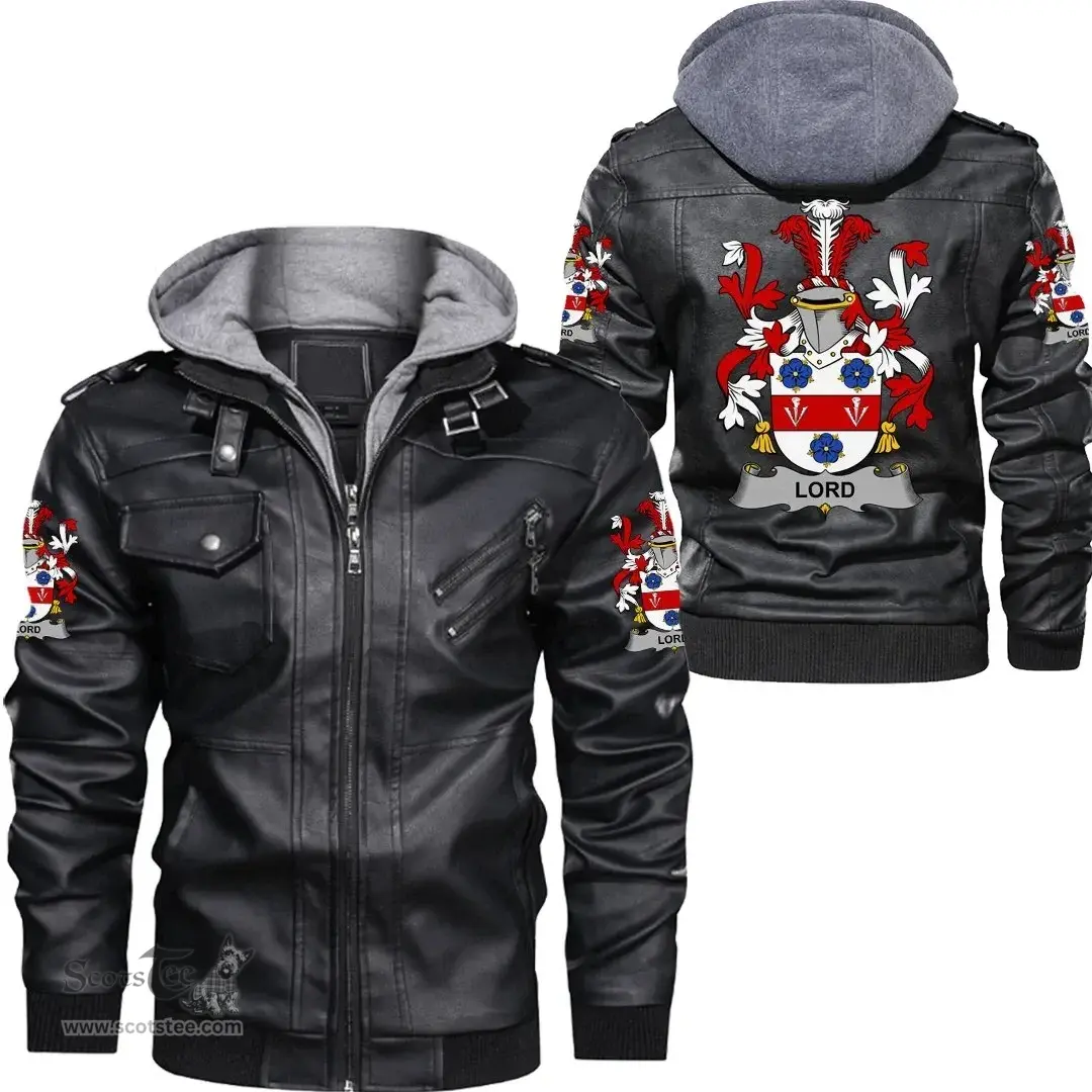 Irish Lord Coat of Arms Family Crest Ireland Leather Jacket Irish Jackets