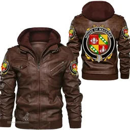 Irish House of MACEGAN Coat of Arms Family Crest Ireland Leather Jacket Irish Jackets