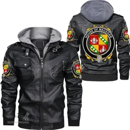 Irish House of MACEGAN Coat of Arms Family Crest Ireland Leather Jacket Irish Jackets