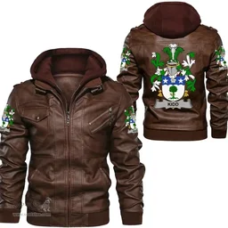 Irish Kidd Coat of Arms Family Crest Ireland Leather Jacket Irish Jackets