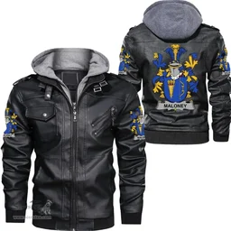 Irish Maloney or O'Molony Coat of Arms Family Crest Ireland Leather Jacket Irish Jackets