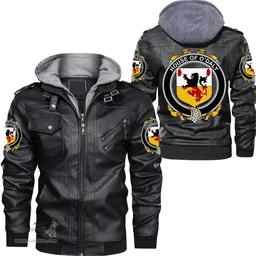 Irish House of O'DALY Coat of Arms Family Crest Ireland Leather Jacket Irish Jackets