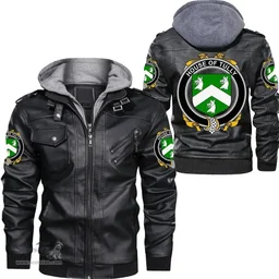 Irish House of TULLY (MACATILLA)) Coat of Arms Family Crest Ireland Leather Jacket Irish Jackets