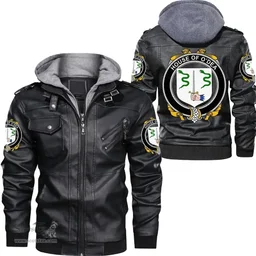 Irish House of O'DEA Coat of Arms Family Crest Ireland Leather Jacket Irish Jackets