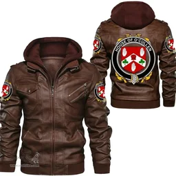 Irish House of O'CULLEN Coat of Arms Family Crest Ireland Leather Jacket Irish Jackets