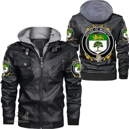 Irish House of MURPHY (O?Morchoe) Coat of Arms Family Crest Ireland Leather Jacket Irish Jackets