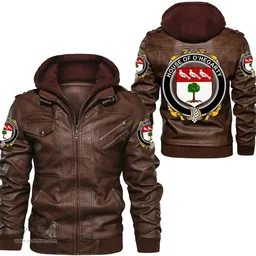 Irish House of O'HEGARTY Coat of Arms Family Crest Ireland Leather Jacket Irish Jackets
