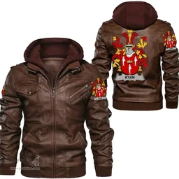 Irish Kyan or O'Kyan Coat of Arms Family Crest Ireland Leather Jacket Irish Jackets
