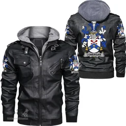 Irish Lonergan or O'Lonergan Coat of Arms Family Crest Ireland Leather Jacket Irish Jackets
