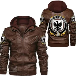Irish House of O'MORIARTY Coat of Arms Family Crest Ireland Leather Jacket Irish Jackets