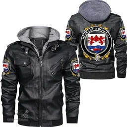 Irish House of O'DONNELLY Coat of Arms Family Crest Ireland Leather Jacket Irish Jackets