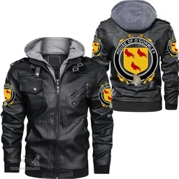 Irish House of O'GORMLEY Coat of Arms Family Crest Ireland Leather Jacket Irish Jackets