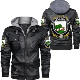 Irish House of O'CALLAGHAN Coat of Arms Family Crest Ireland Leather Jacket Irish Jackets