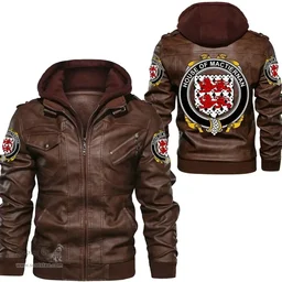 Irish House of MACTIERNAN Coat of Arms Family Crest Ireland Leather Jacket Irish Jackets
