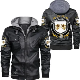 Irish House of O'CULLANE (or Collins) Coat of Arms Family Crest Ireland Leather Jacket Irish Jackets