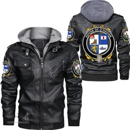 Irish House of O'HAGAN Coat of Arms Family Crest Ireland Leather Jacket Irish Jackets