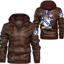 Irish Lowe Coat of Arms Family Crest Ireland Leather Jacket Irish Jackets