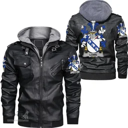 Irish Lowe Coat of Arms Family Crest Ireland Leather Jacket Irish Jackets