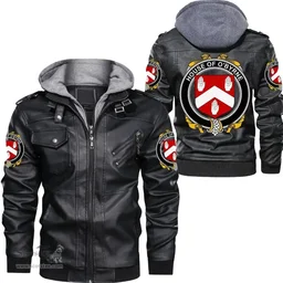 Irish House of O'BYRNE Coat of Arms Family Crest Ireland Leather Jacket Irish Jackets