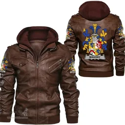 Irish Mahony or O'Mahoney Coat of Arms Family Crest Ireland Leather Jacket Irish Jackets