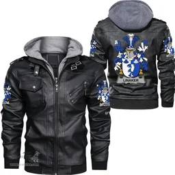 Irish Linaker Coat of Arms Family Crest Ireland Leather Jacket Irish Jackets