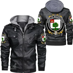 Irish House of MACENCHROE Coat of Arms Family Crest Ireland Leather Jacket Irish Jackets