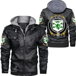Irish House of MACGARRY Coat of Arms Family Crest Ireland Leather Jacket Irish Jackets