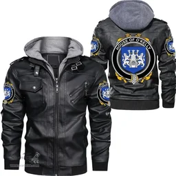 Irish House of O'KELLY Coat of Arms Family Crest Ireland Leather Jacket Irish Jackets