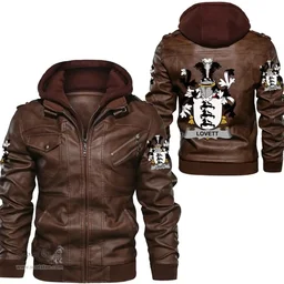 Irish Lovett Coat of Arms Family Crest Ireland Leather Jacket Irish Jackets