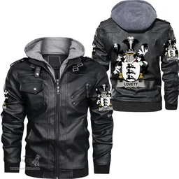 Irish Lovett Coat of Arms Family Crest Ireland Leather Jacket Irish Jackets