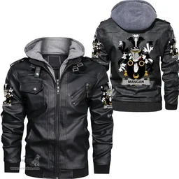 Irish Mangan or O'Mangan Coat of Arms Family Crest Ireland Leather Jacket Irish Jackets