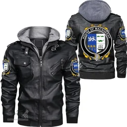 Irish House of MACSHEEHY Coat of Arms Family Crest Ireland Leather Jacket Irish Jackets