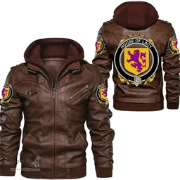 Irish House of LACY Coat of Arms Family Crest Ireland Leather Jacket Irish Jackets