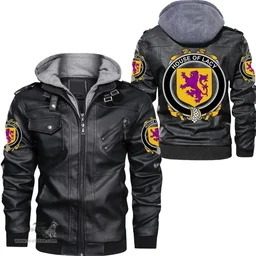 Irish House of LACY Coat of Arms Family Crest Ireland Leather Jacket Irish Jackets