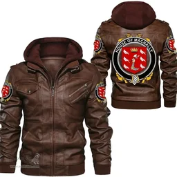 Irish House of MACNALLY Coat of Arms Family Crest Ireland Leather Jacket Irish Jackets